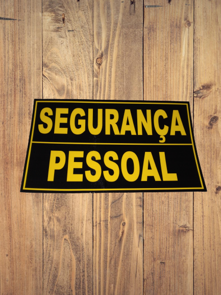 Patch Segurança Pessoal emplastificado e com velcro