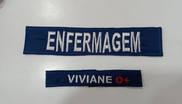 Patch Enfermagem Samu Bordado + Sutache Do Nome Com Tipagem